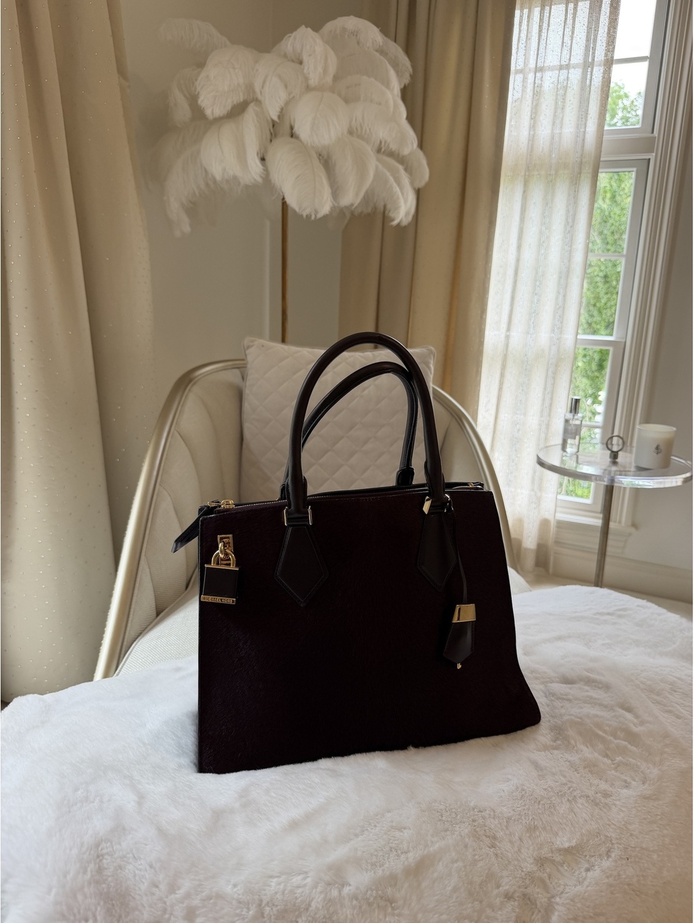 Michael Kors Hamilton Large Haircalf Satchel